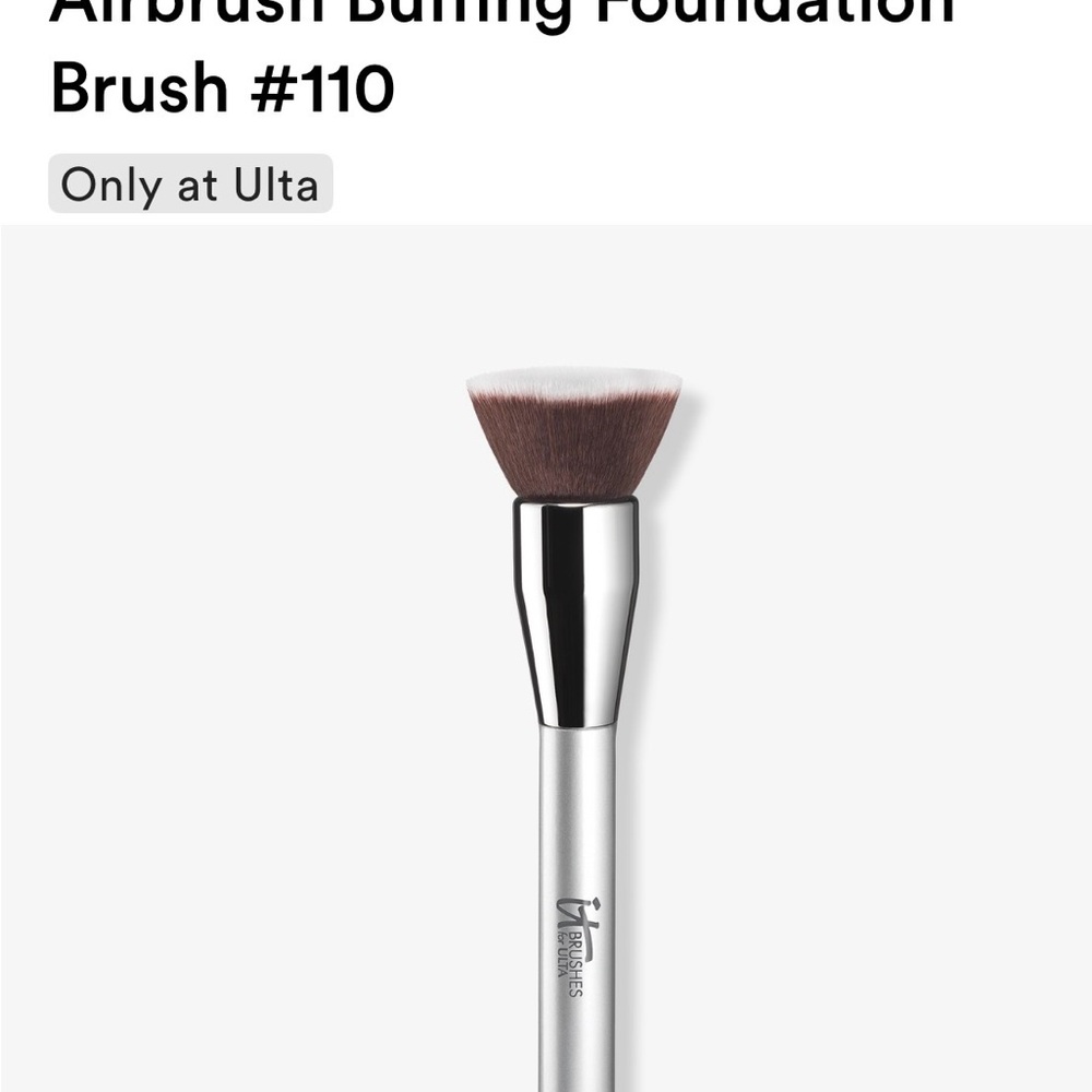 IT Cosmetics Silver and Brown Makeup Brush